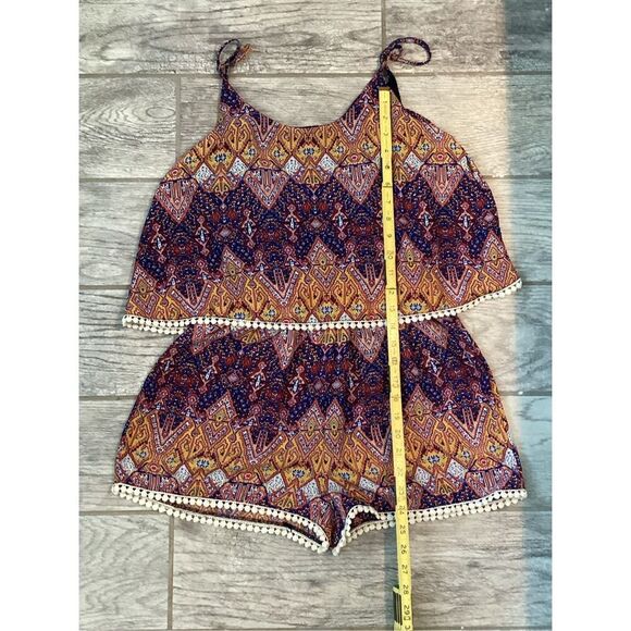 Liberty Love Small Aztec Romper Sleeveless Cami Summer Festival - Picture 6 of 8